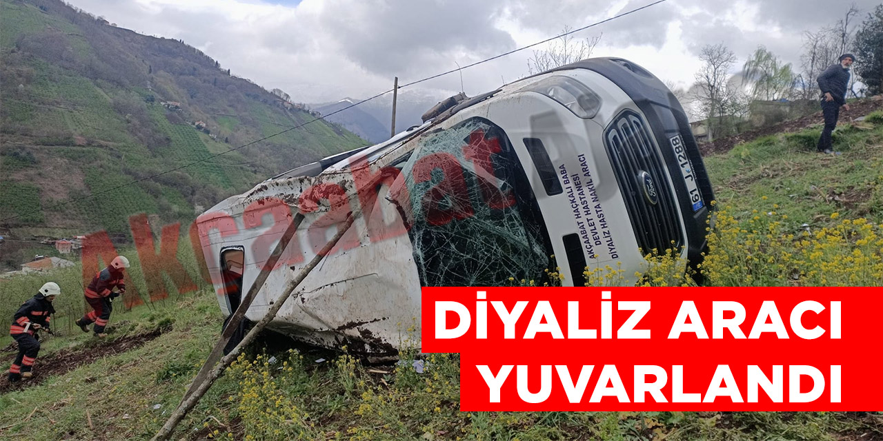 Diyaliz Aracı Uçuruma Yuvarlandı